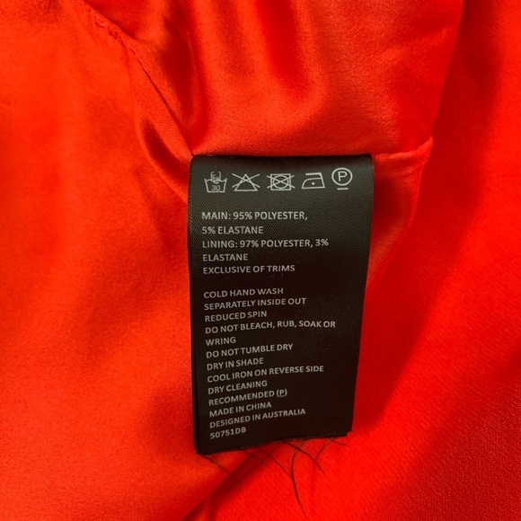 Bardot Red Bella Tulip Hem Dress Size 6/S - Picture 6 of 16